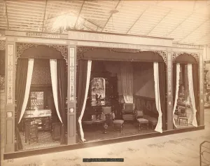 James Shoolbred & Co.'s exhibit -- Main Building, Three rooms with furniture James Shoolbred & Co.'s exhibit -- Main Building, Three rooms with furniture