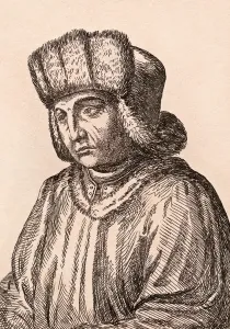 Jan van Eyck, illustration from 75 Portraits Of Celebrated Painters From Authentic Jan van Eyck, illustration from 75 Portraits Of Celebrated Painters From Authentic