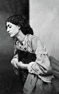 Melancholy Collection: Jane Morris, posed by Dante Gabriel Rossetti, 1865 (albumen print)