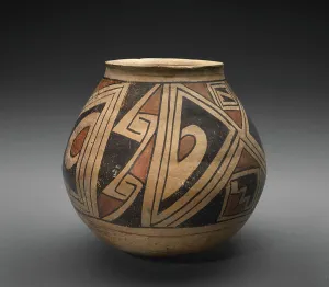 Jar (olla) with geometric designs, c.1300 (earthenware with slip) Jar (olla) with geometric designs, c.1300 (earthenware with slip)