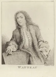 Jean Antoine Watteau, French painter (engraving) Jean Antoine Watteau, French painter (engraving)