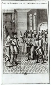 Jean de Bretagne (1293-1345) Count of Montfort, and his wife being welcomed in Nantes Jean de Bretagne (1293-1345) Count of Montfort, and his wife being welcomed in Nantes
