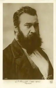 Jean-Francois Millet, French painter (b/w photo) Jean-Francois Millet, French painter (b/w photo)