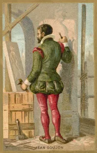 Jean Goujon, French sculptor and architect (chromolitho) Jean Goujon, French sculptor and architect (chromolitho)