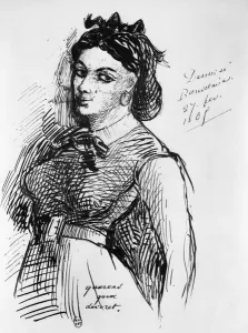 Jeanne Duval, 1865 (pen & ink on paper) (b/w photo) Jeanne Duval, 1865 (pen & ink on paper) (b/w photo)
