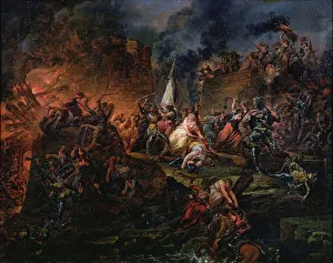 Jeanne Hachette defending Beauvais in 1472 or the siege of Beauvais, 1799 (oil on canvas) Jeanne Hachette defending Beauvais in 1472 or the siege of Beauvais, 1799 (oil on canvas)