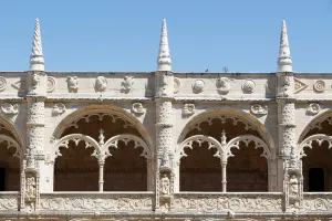 The Jeronimos Monastery or Hieronymites Monastery. The cloister. Lisbon. Portugal The Jeronimos Monastery or Hieronymites Monastery. The cloister. Lisbon. Portugal