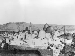 Jerusalem, illustration from Faust journal, c.1860 (engraving) Jerusalem, illustration from Faust journal, c.1860 (engraving)