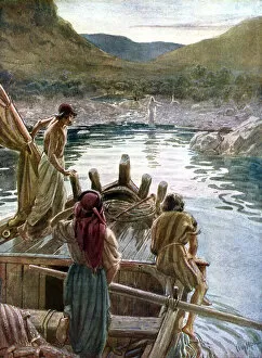 William Brassey Hole Gallery: Jesus appears to the disciples at the sea of Galilee - Bible