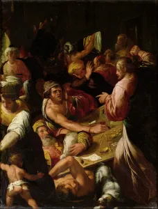Jesus Chasing the Merchants out of the Temple (oil on canvas) Jesus Chasing the Merchants out of the Temple (oil on canvas)