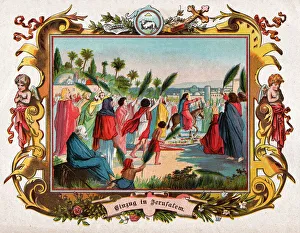 Jesus Christ in Jerusalem, circa 1900 (engraving) Jesus Christ in Jerusalem, circa 1900 (engraving)