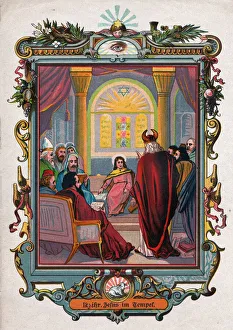 Jesus Christ in the Temple. circa 1900 (illustration) Jesus Christ in the Temple. circa 1900 (illustration)