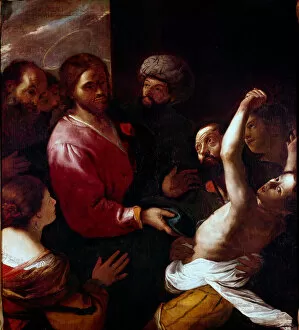 Giulio Cesare Procaccini Collection: Jesus Christ warriors a posseof Exorcism. Painting by Mattia Preti dit il Cavalier