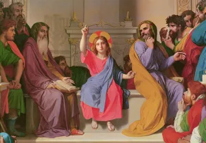 Jesus among the Doctors (detail of Jesus), 1862 (oil on canvas) Jesus among the Doctors (detail of Jesus), 1862 (oil on canvas)