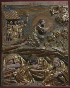 Jesus in the Garden of Gethsemane, detail of a Renaissance altarpiece Jesus in the Garden of Gethsemane, detail of a Renaissance altarpiece