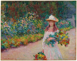 Impasto Gallery: Jeune fille dans le jardin de Giverny, 1888 (oil on canvas)