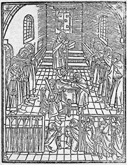 Jewish Confession, 1508 (woodcut) (b/w photo) Jewish Confession, 1508 (woodcut) (b/w photo)