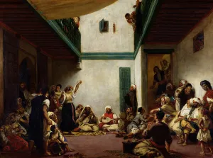 A Jewish wedding in Morocco, 1841 (oil on canvas) A Jewish wedding in Morocco, 1841 (oil on canvas)