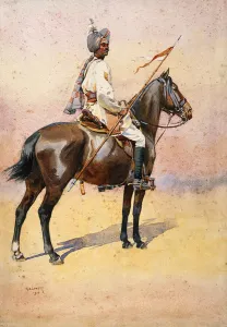 Jodphur Sardar Risala, Ratore Rajput, illustration for Armies of India' Jodphur Sardar Risala, Ratore Rajput, illustration for Armies of India'