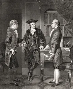 Johann Henry Jules Alexandre von Robaii, Baron de Kalb introducing Lafayette to Silas Johann Henry Jules Alexandre von Robaii, Baron de Kalb introducing Lafayette to Silas