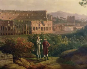 Johann Wolfgang von Goethe (1749-1832) visiting the Colosseum in Rome, c Johann Wolfgang von Goethe (1749-1832) visiting the Colosseum in Rome, c