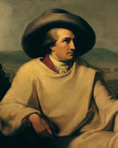 Johann Wolfgang von Goethe (1749-1832) in the Campagna, c.1790 (oil on canvas) (detail) Johann Wolfgang von Goethe (1749-1832) in the Campagna, c.1790 (oil on canvas) (detail)