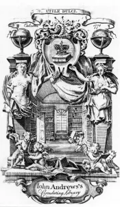 John Andrewss Circulating Library bookplate by Joseph Shepperd, published in Calcutta John Andrewss Circulating Library bookplate by Joseph Shepperd, published in Calcutta