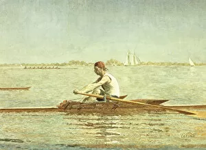 Images Dated 24th December 2012: John Biglin in a Single Scull, 1873 (watercolour on paper)