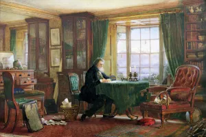John Ruskin in his study at Brantwood, Cumbria, 1882 (w/c) (for detail see 67851) John Ruskin in his study at Brantwood, Cumbria, 1882 (w/c) (for detail see 67851)