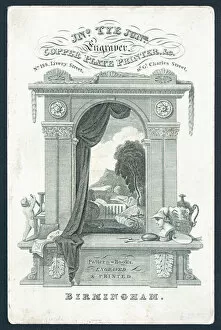 John Tye, Junior, copper plate printer, trade card (coloured engraving)
