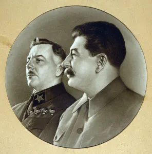 Josef Stalin and Kliment Vorosholov (Vorochilov, 1881-1969) - Anonymous Josef Stalin and Kliment Vorosholov (Vorochilov, 1881-1969) - Anonymous