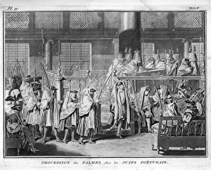 Judaism: Procession of the palms celebrated in the jewish portuguese community Engraving Judaism: Procession of the palms celebrated in the jewish portuguese community Engraving