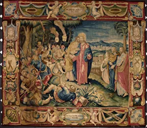 Judas kiss. Tapestry made in the manufactures of Brussels. 16th century Genes, Musei di Strada Nuova Judas kiss. Tapestry made in the manufactures of Brussels. 16th century Genes, Musei di Strada Nuova