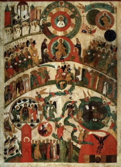Hell Gallery: Last Judgement, Novgorod Icon (tempera on wood)