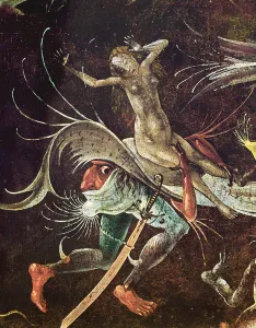 The Last Judgement, detail of a Woman being Carried Along by a Demon, c The Last Judgement, detail of a Woman being Carried Along by a Demon, c