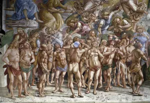 The last judgment: the elected. Detail (fresco, 1499-1502) The last judgment: the elected. Detail (fresco, 1499-1502)