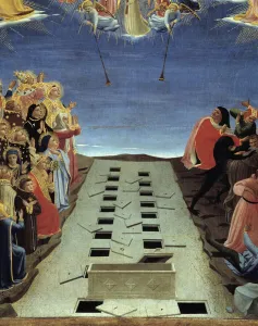 The Last Judgment: Detail of the Open Tombs, 1432-1435 (tempera on wood) The Last Judgment: Detail of the Open Tombs, 1432-1435 (tempera on wood)