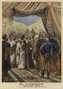 Jules Cambon, French Governor-General of Algeria, at the Moroccan border Jules Cambon, French Governor-General of Algeria, at the Moroccan border