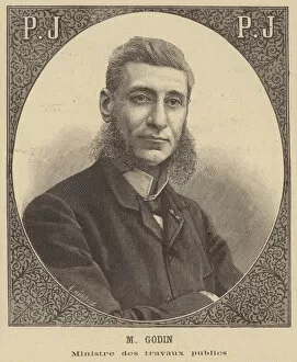 Jules Godin, French Minister of Public Works (litho)