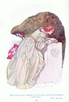 Julia began to piece together as well as she could the torn fragments of the letter Julia began to piece together as well as she could the torn fragments of the letter