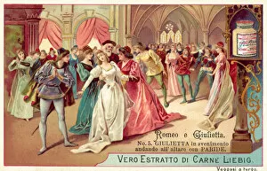 Juliet faints on her way to the altar to marry Paris (chromolitho)