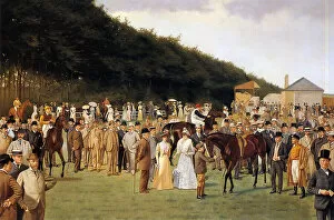 Norman Mills (after) Price Gallery: July Meeting at Newmarket, 1901 (oil on canvas)