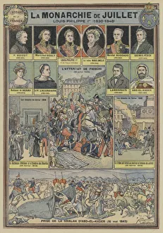 The July Monarchy, the reign of Louis-Philippe I of France (colour litho) The July Monarchy, the reign of Louis-Philippe I of France (colour litho)