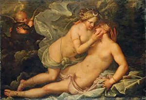 Jupiter in the guise of Diana and the nymph Callisto (oil on canvas)