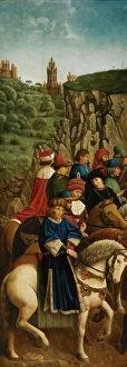 Group Of Persons Gallery: The Just Judges, lower left panel of the Ghent Altarpiece, 1432 (oil on panel)