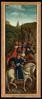 Group Of Persons Gallery: The Just Judges, lower left panel of the Ghent Altarpiece, 1432 (oil on panel)