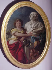 Justice Contemplates the Bust of Louis XVI (oil on canvas) Justice Contemplates the Bust of Louis XVI (oil on canvas)