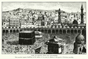 The Kaabah and its pilgrims (litho)