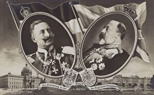 Kaiser Wilhelm II of Germany and King Edward VII of Britain (b / w photo)