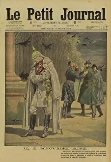 Despair Gallery: Kaiser Wilhelm II of Germany seized by despondency at the progress of the war during a visit to